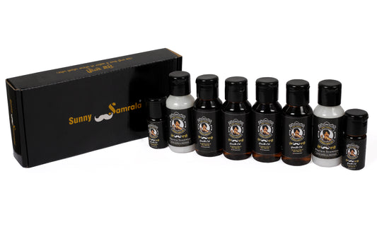 FULL KIT - Sunny Samrala Hair, Beard & Mustache Growth Oil with wash products